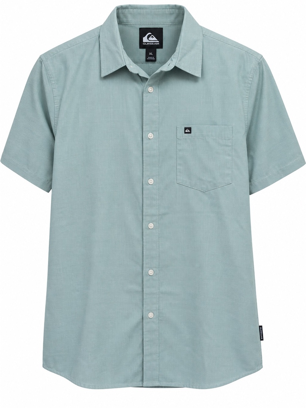 NWT Quiksilver Men’s Shoreline Classic Short Sleeve Shirt Jade Grey XL